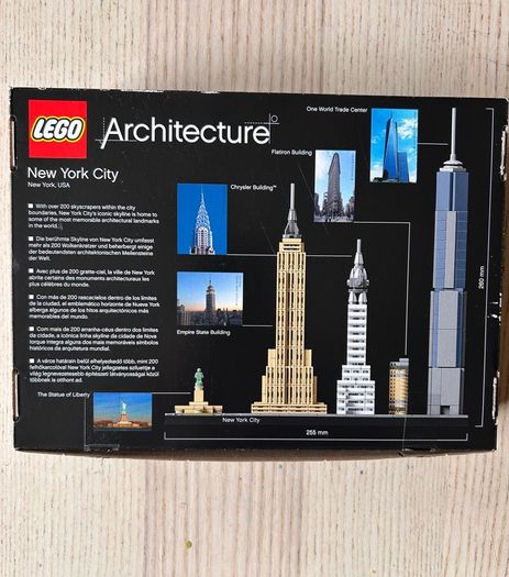 Lego architecture, New York, and Paris skylines