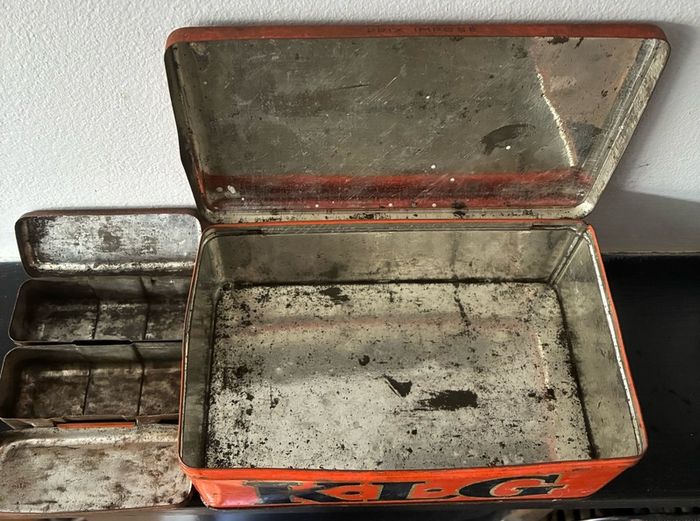 3 x Vintage KLG Spark Plug Tins