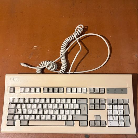 Vintage 1992 Dell AT101-02 Alps Salmon Old Logo Keyboard