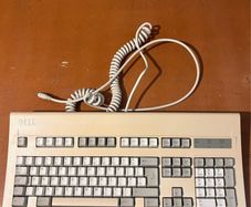 Vintage 1992 Dell AT101-02 Alps Salmon Old Logo Keyboard
