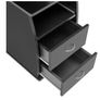 Computer Desk Office Table with Extendible Keyboard Shelf and Two Drawers Various Colour Black Image 5