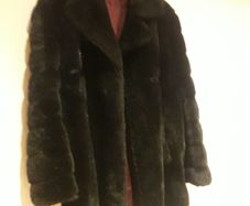 vintage 70's dark brown fax fur jacket