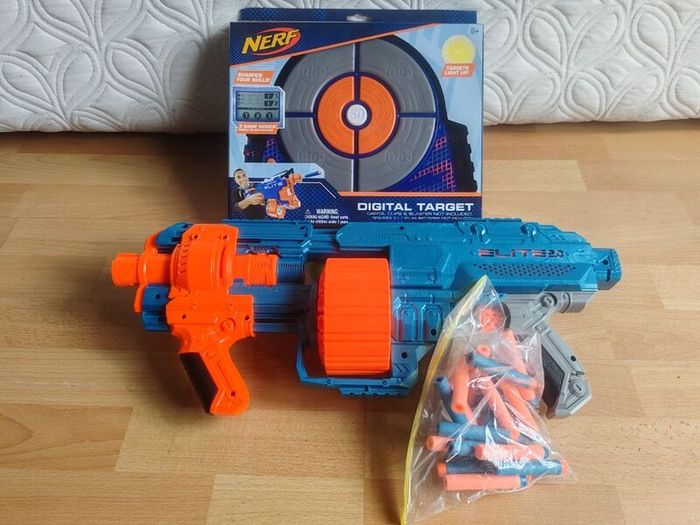 Nerf gun and digital target