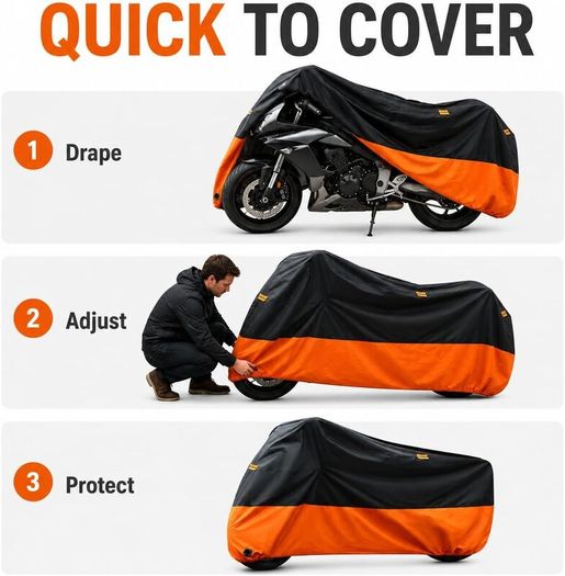 XXXL Waterproof Motorbike Cover UV Dust Protection