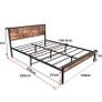 King Size Bed Frame Metal Platform Image 8