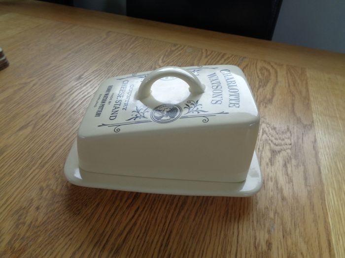 Vintage Ceramic Cheese Dish and Cover for Sale