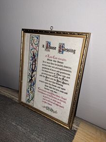 Vintage Framed House Blessing