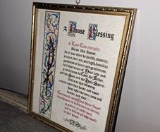 Vintage Framed House Blessing