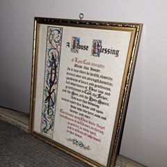 Vintage Framed House Blessing