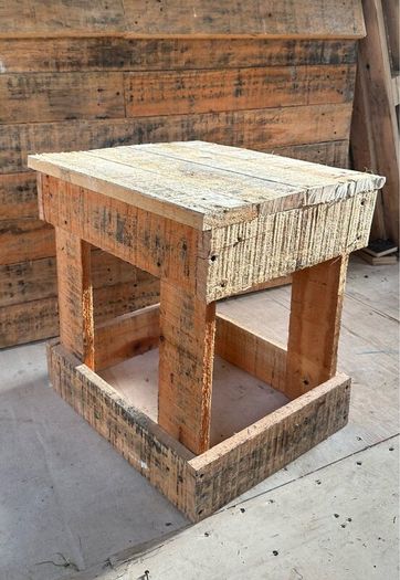 Handmade wooden stool