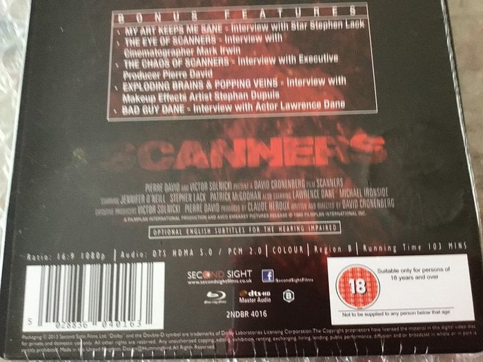 Scanners Limited Edition Blu Ray Steelbook