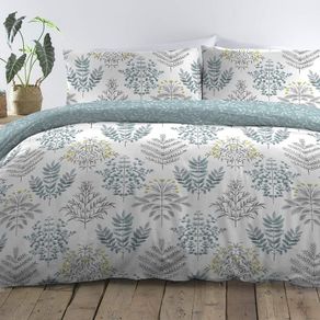 Easy Care Duvet Cover Set - King Bed Size in Duck Egg