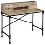 Writing Desk Solid Mango Wood and Steel 110x50x96 cm Image 8