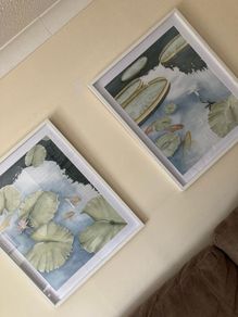 2 framed pictures