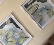 2 framed pictures