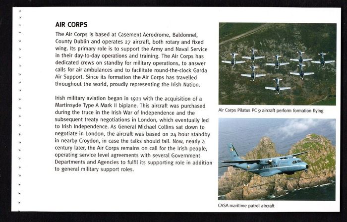 2013 Ireland Irish Defence Forces Commemorative Stamp Booklet Mint Never Hinged (MNH)