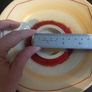 Fabulous Thomas Diem Contemporary Ceramics Cream and Red Large Candle Holder/Plate Image 10