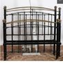 Antique king iron and brass bed frame Image 4