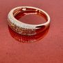 Whiter Diamond & Champagne Diamond Ring in 18K Vermeil Rose Gold Plated Sterling Silver Image 6