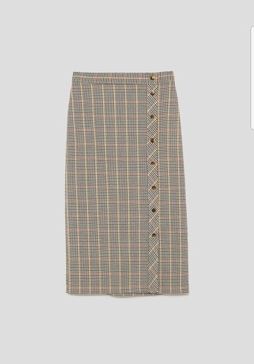 ZARA checked pencil skirt size 8