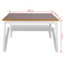5 Piece Dining Set Brown and White Image 4