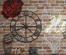 NEW SALE | Peel and Stick Brown Brick Wallpaper, Self-Adhesive Wallpaper, Vinyl Waterproof Vintage Wallpaper, Self-Sticking Wallpaper, Contact Paper for House Decoration