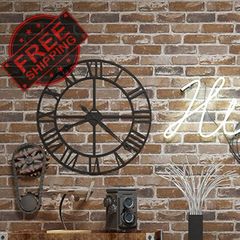 NEW SALE | Peel and Stick Brown Brick Wallpaper, Self-Adhesive Wallpaper, Vinyl Waterproof Vintage Wallpaper, Self-Sticking Wallpaper, Contact Paper for House Decoration