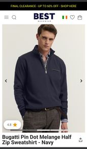 Half Zip Bugatti Sweater