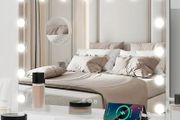 Hollywood Vanity Mirror with Lights, 58x45cm Lighted Makeup Mirror with 15 Dimmable Led Bulbs, 3 Lighting Modes, Touch Screen Control