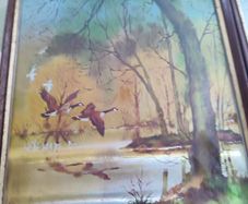 FRAMED A foil Print Pictures Ducks Woodlands Pond