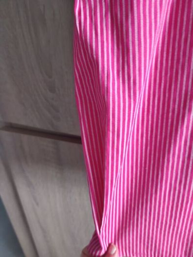 Pink dress with belt l size uk 8 never worn