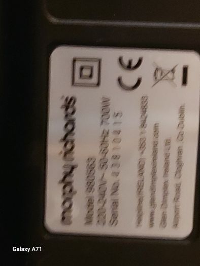 Morphy Richards single Cyclone Vacuum Cleaner, Model 980563 in as new condition