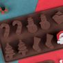 Christmas silicone mould Santa snowman tree stockings candy Image 5