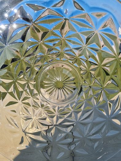 Large glass decorative plate