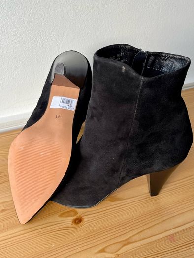 Dune Odell black suede heeled boots, 8/41