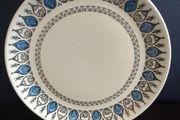 Retro MCM Cake Display Plate by Biltons in a Teardrop Style Pattern with Handpainted Elements
