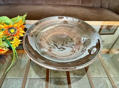 Briglin Studio Unique Heavy Art Pottery Bowl Display Centrepiece