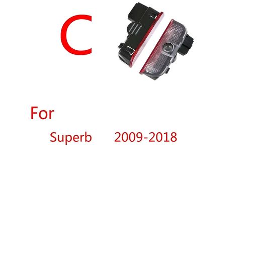 2PCS For Skoda Superb 2009-2018 Car LED Door Logo Projector Light Accessories