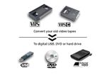 Video tape & 8mm film transfer to digital hard drive//dvd/usb stick