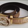 Original Gucci Golden with Bucci Buckle Ladies Belt Image 3
