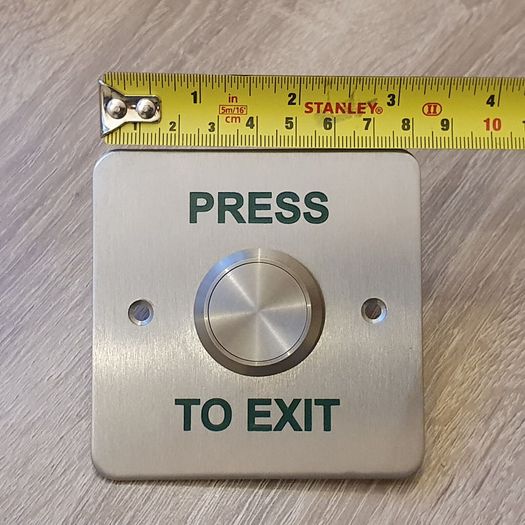 Flush 25mm stainless steel exit button SPB003F with back box