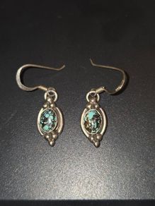 Pair of Sterling Silver Navajo Earrings