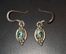 Pair of Sterling Silver Navajo Earrings