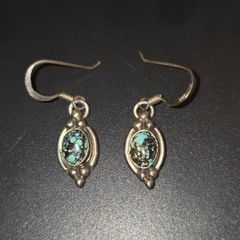 Pair of Sterling Silver Navajo Earrings