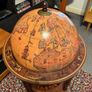 GLOBE BAR with Bohemia Crystal glassware / like NEW Image 3