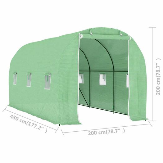 Greenhouse 9 sqm 4.5x2x2 m