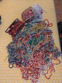 Various Christmas bead decorations