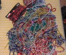 Various Christmas bead decorations