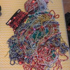 Various Christmas bead decorations
