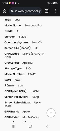 Apple MacBook Pro M1 Chip